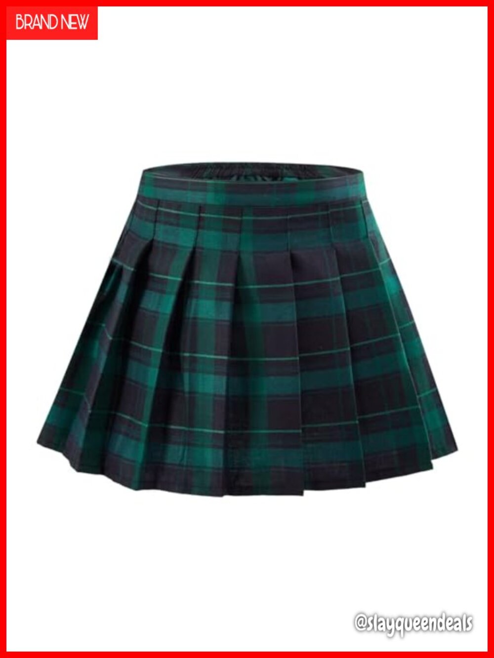 Pleated Skort High-Waisted A-Line Skirt Built-in Shorts Uniform